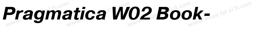 Pragmatica W02 Book字体转换